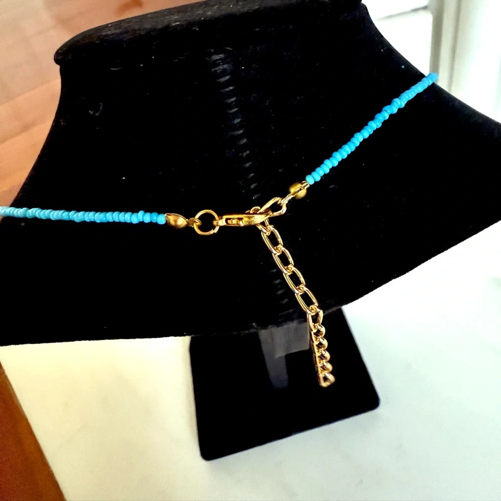 Blue Evil Eye 🧿 Pendant Beaded Necklace Jewelry Girls Necklace Kids Girls Boys